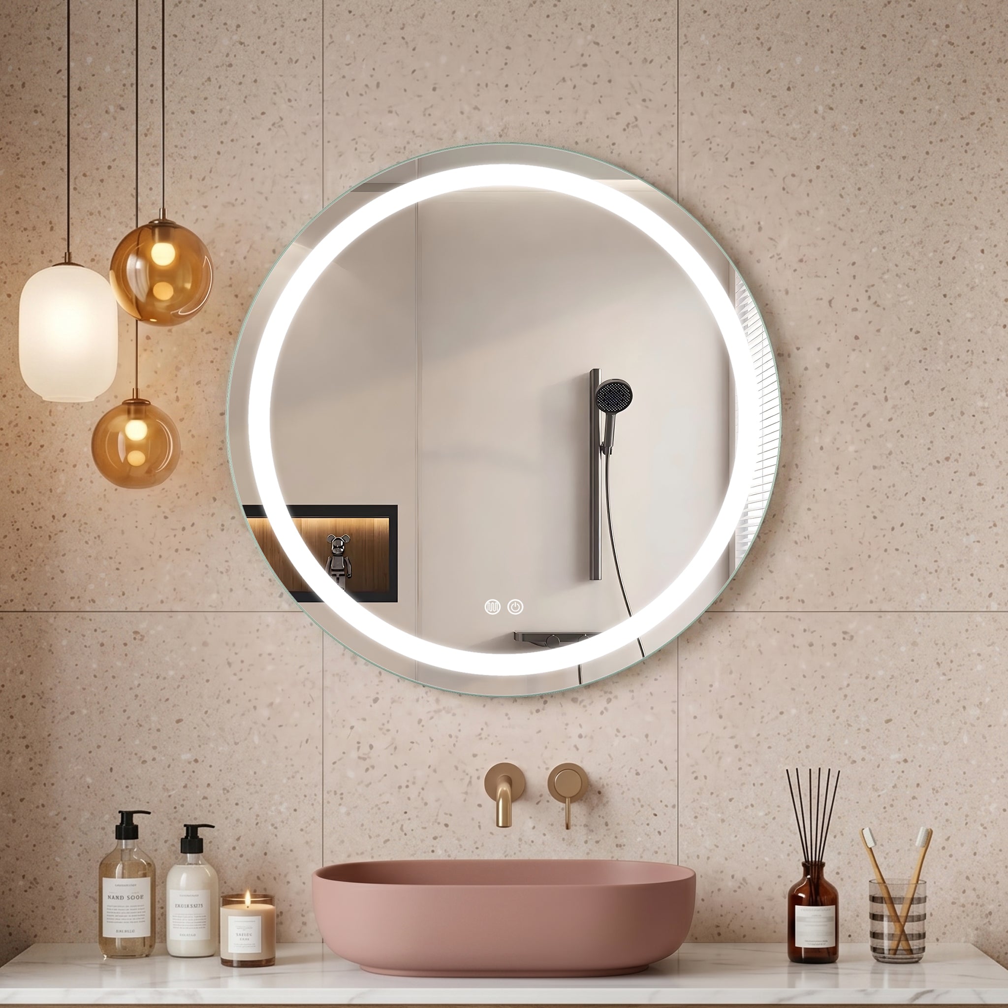 Dante - LED Badrumsspegel med Touch & LED-belysning (I flera storlekar)