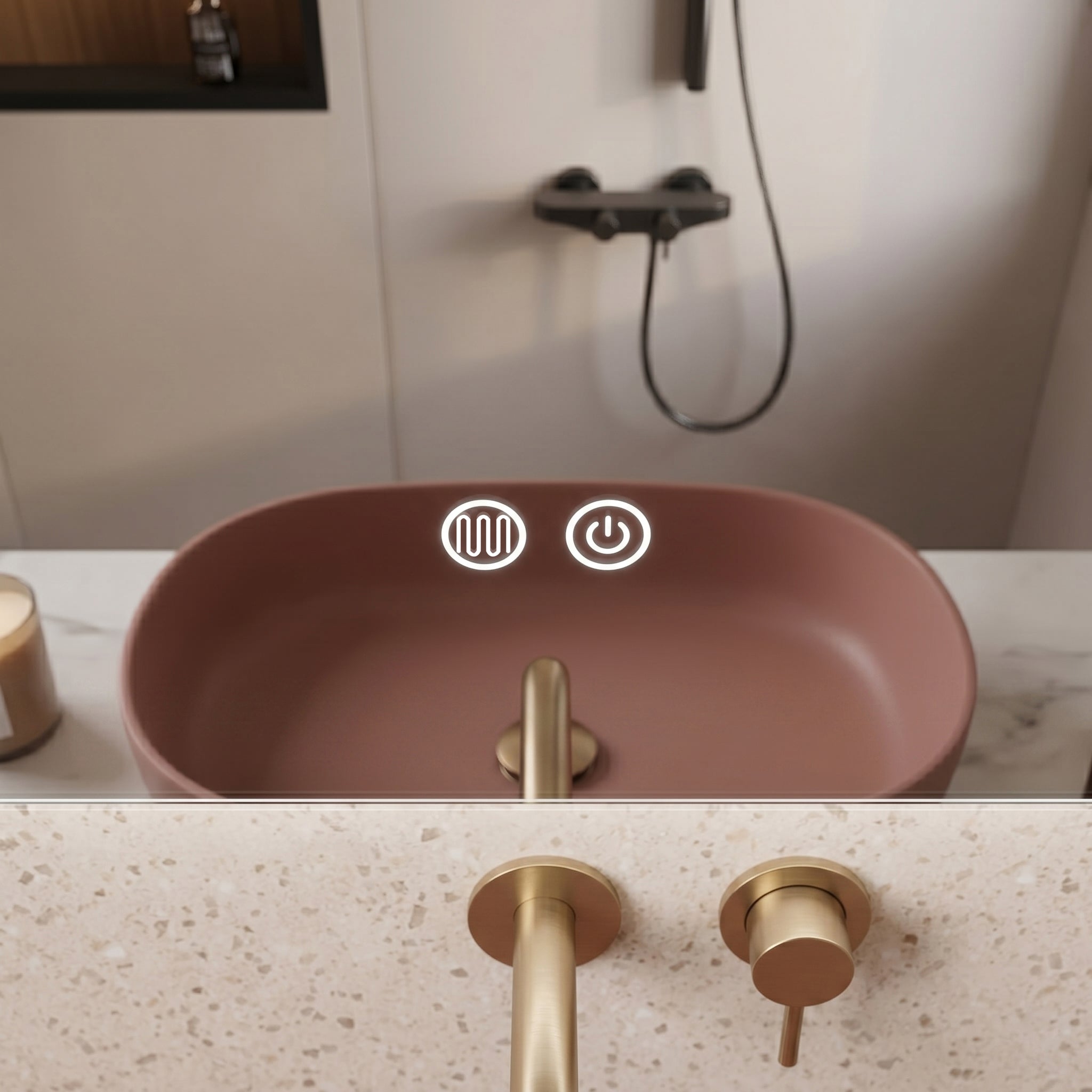 Halo - LED Badrumsspegel med Touch & LED-belysning – (I flera storlekar)