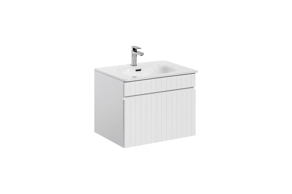 Iconic White Sky - Badrumsmöbel med Tvättställ Matt Vit 60 cm