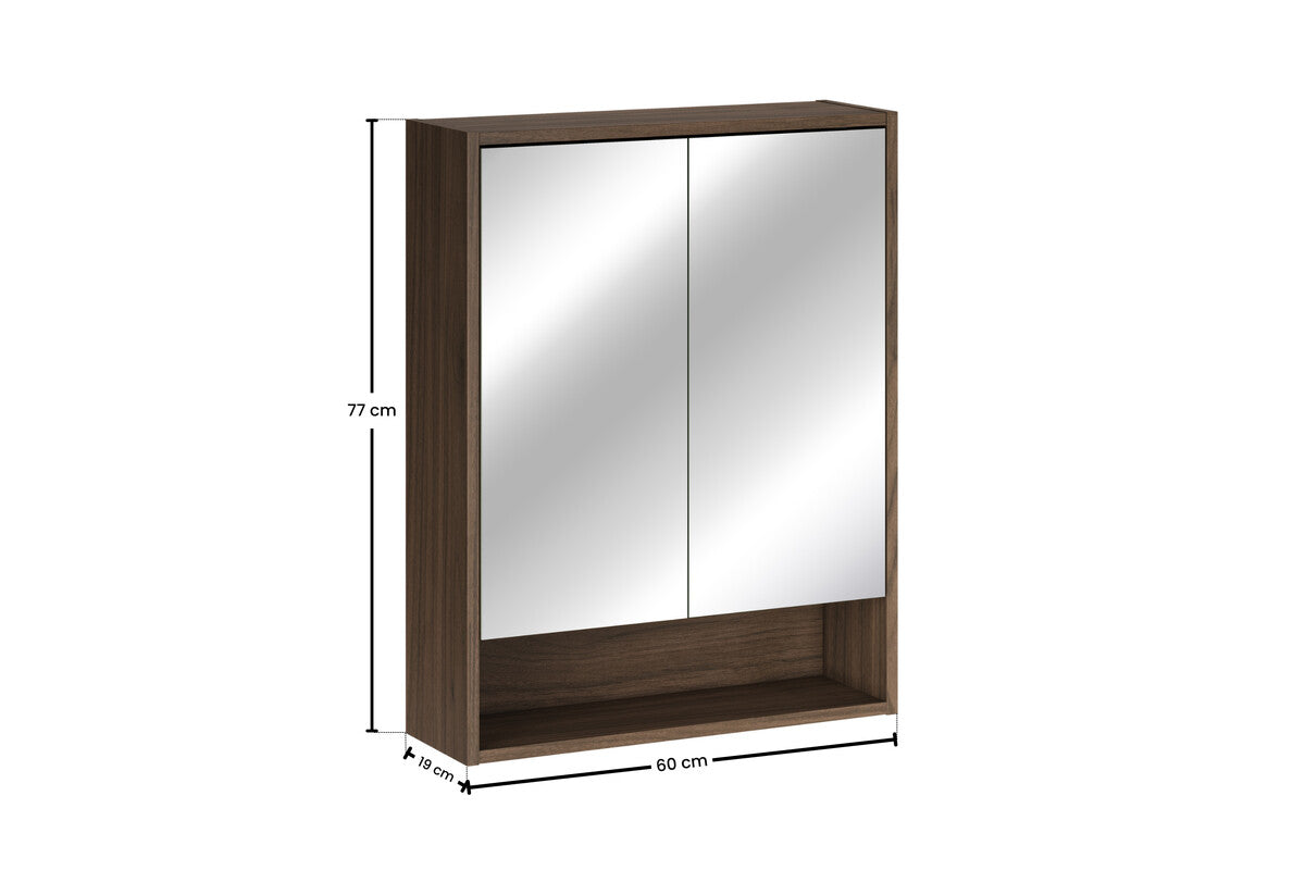 Verona - Spegelskåp med LED-Belysning & Eluttag 60 cm