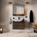 Verona - Badrumsspaket med LED-belysning & Eluttag Valnöt 60 CM