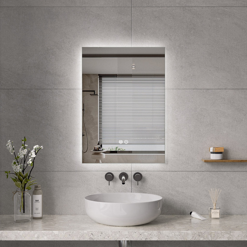 Halo - LED Badrumsspegel med Touch & LED-belysning – (I flera storlekar)