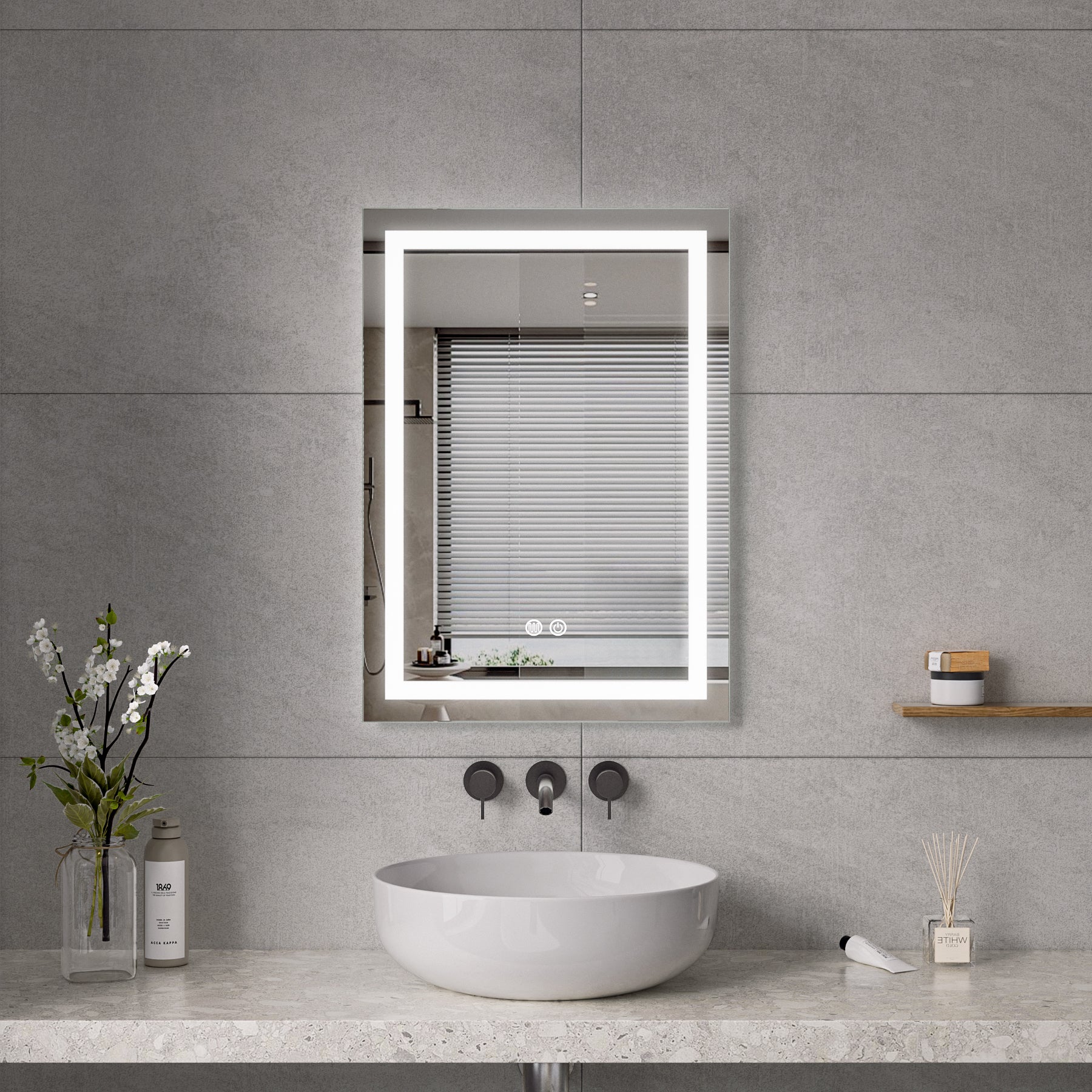 LED Badrumsspegel Franklin med Anti-fog & Dimbar LED-belysning (I flera storlekar)