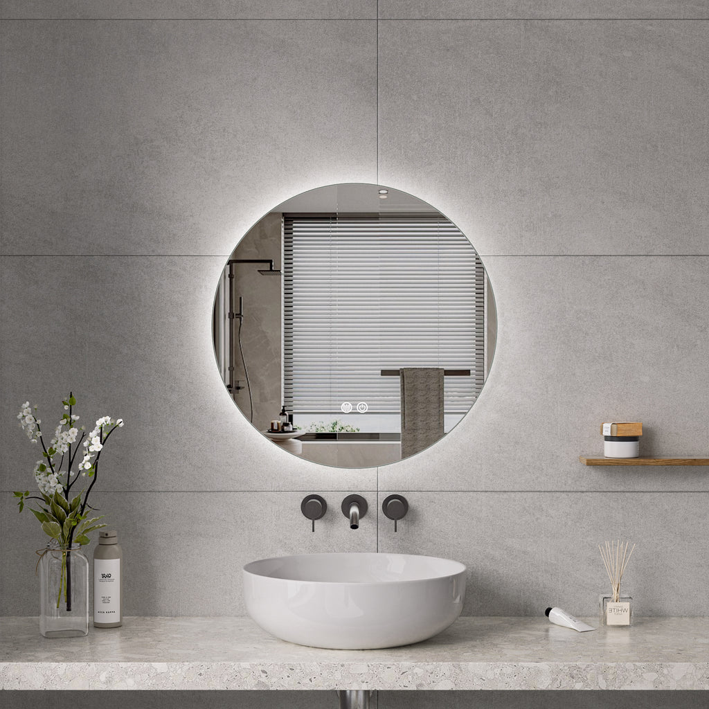 Luigi - LED Badrumsspegel cm med Dimbar Touch-belysning (I flera storlekar)