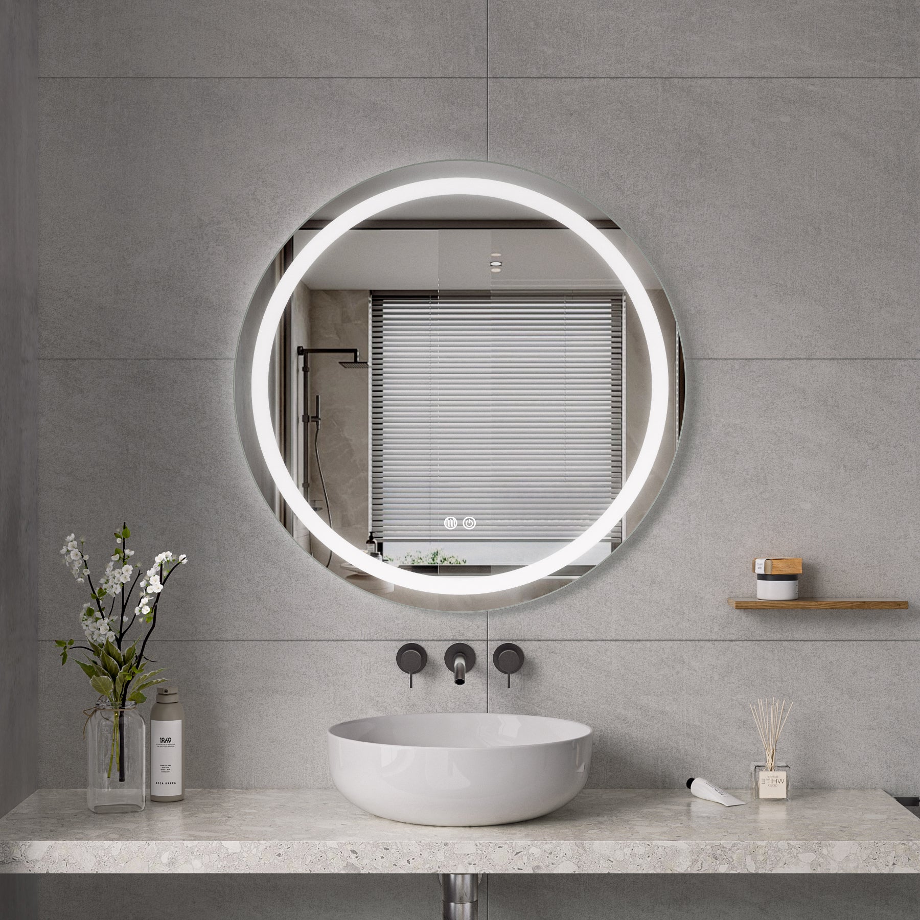 Dante LED Badrumsspegel med Touch & LED-belysning (I flera storlekar)