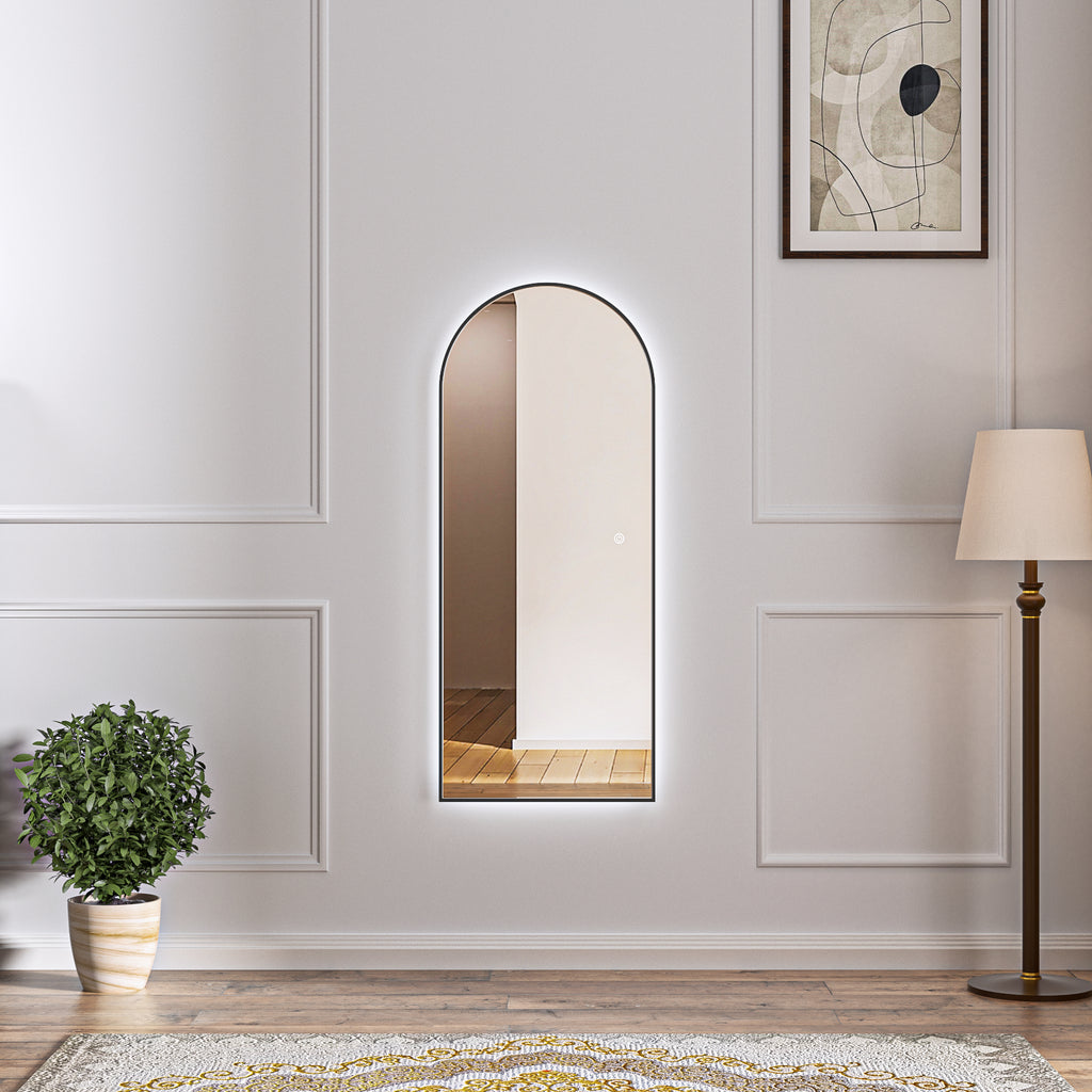 Carmen - LED Spegel med Svart Ram & Belysning (I flera storlekar)