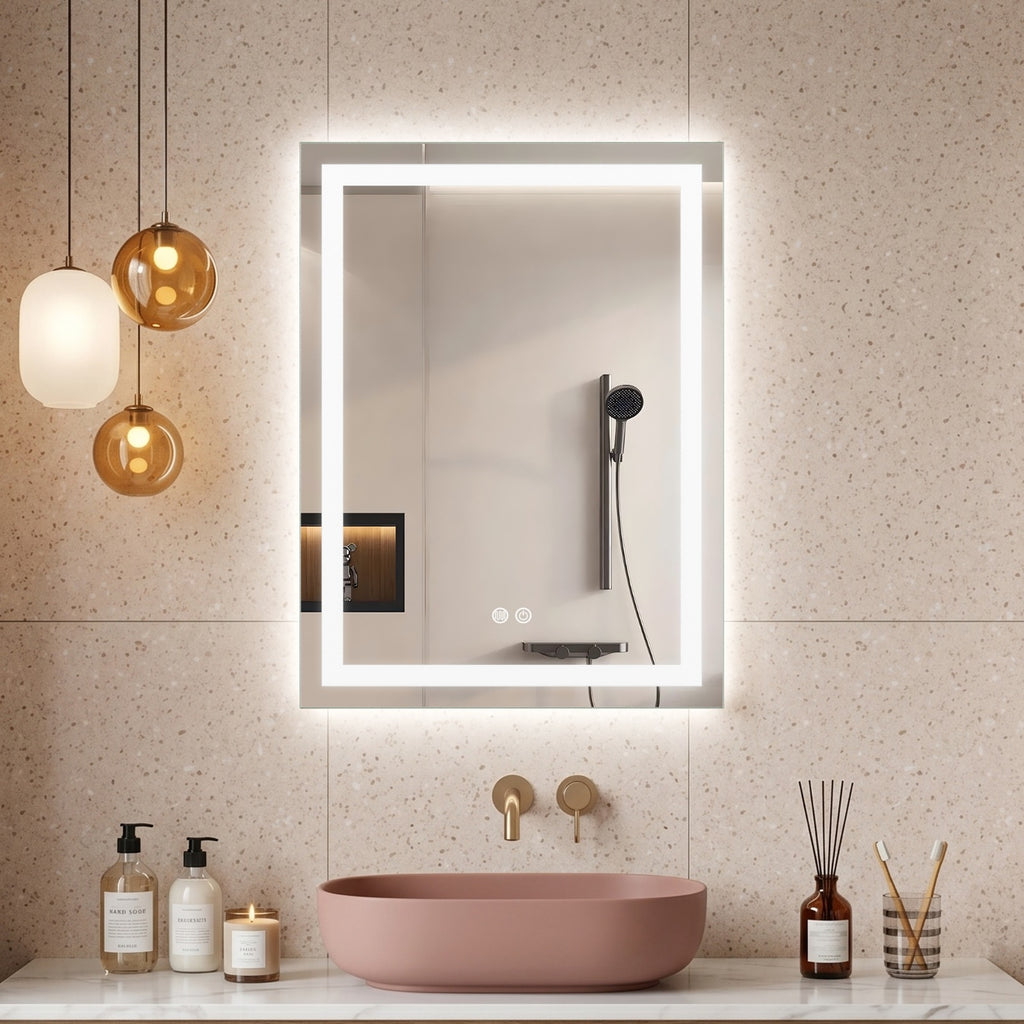 Franklin - LED Badrumsspegel med Anti-fog & Dimbar LED-belysning (I flera storlekar)