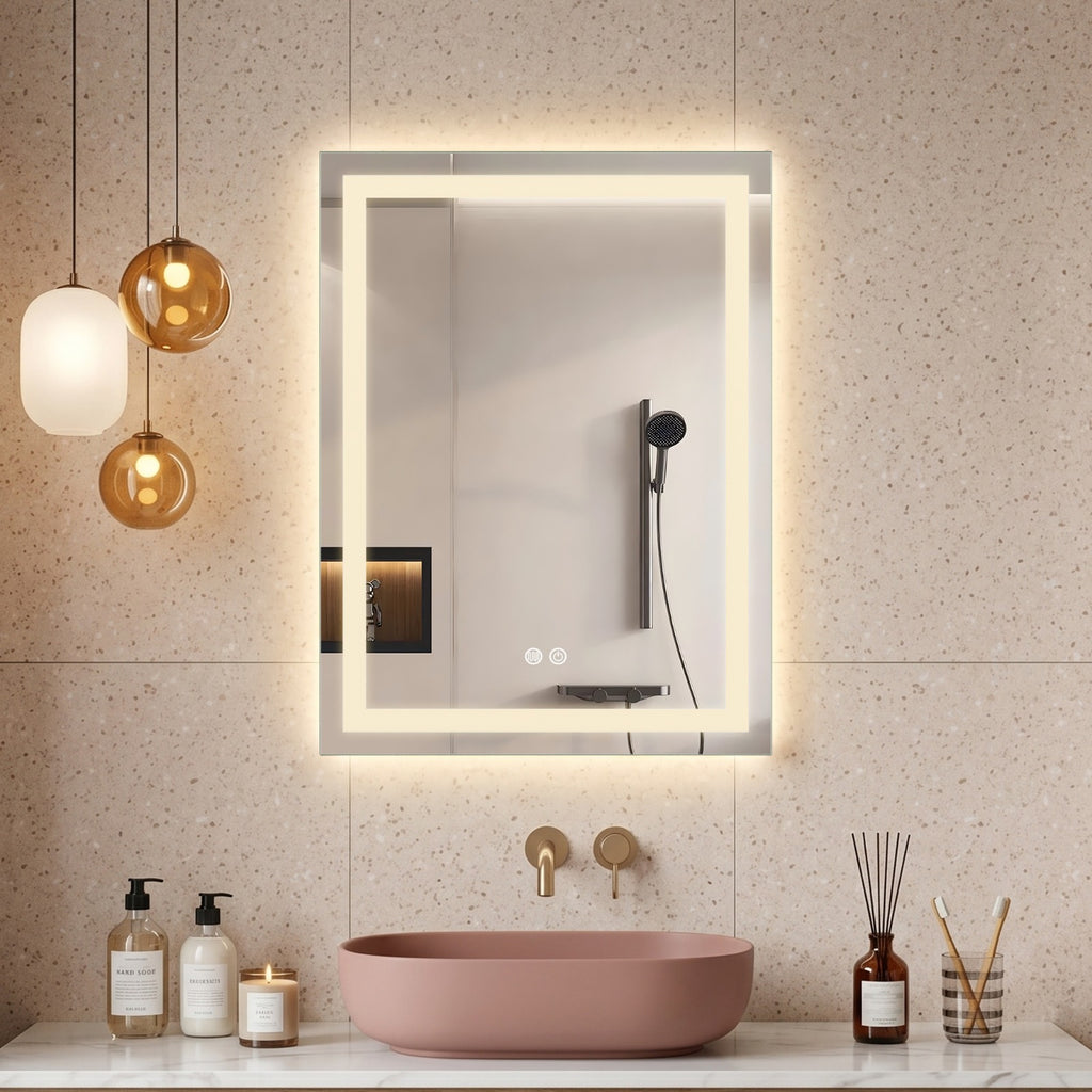 Franklin - LED Badrumsspegel med Anti-fog & Dimbar LED-belysning (I flera storlekar)