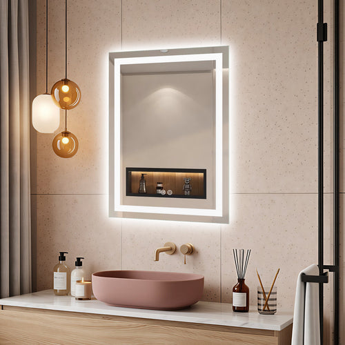 Franklin - LED Badrumsspegel med Anti-fog & Dimbar LED-belysning (I flera storlekar)